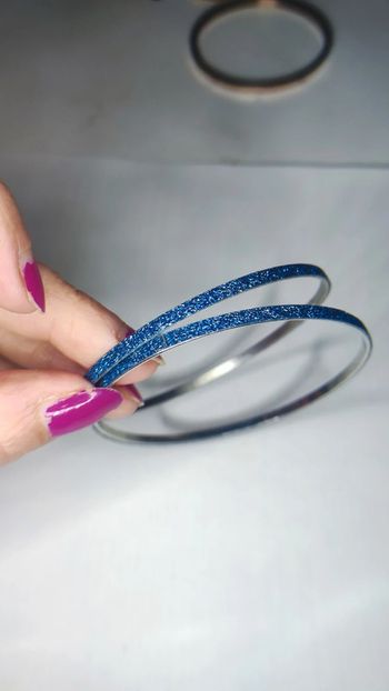 Bracelets paillettes bleues