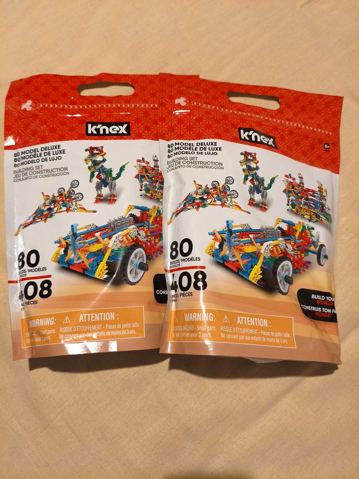 2 K’NEX Deluxe – 408 pièces – Jeu de construction