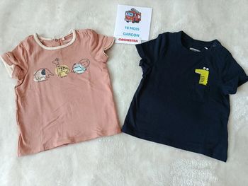 Lot de 2 t-shirt 18 mois orchestra