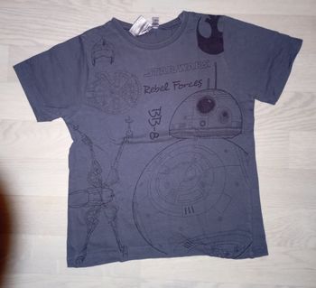 Tee-shirt gris anthracite foncé Star Wars 
T. 8 ans