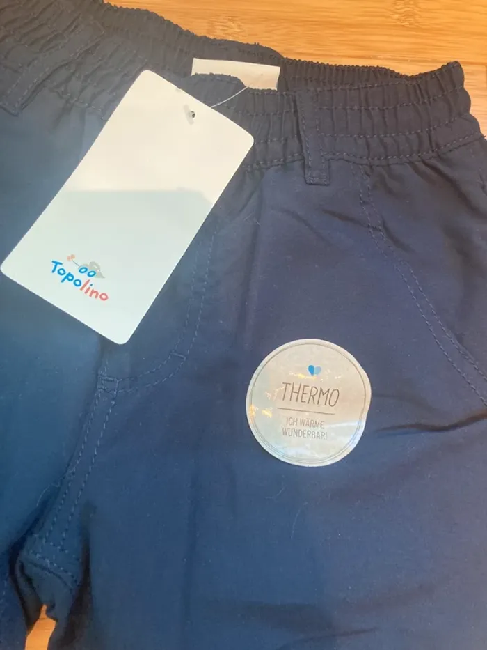 5 ans - pantalon matière chaude - couleur bleu marine - neuf avec étiquette - photo numéro 2