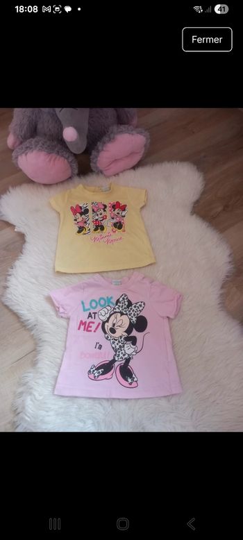Lots de 2 tee-shirt 6 mois Disney