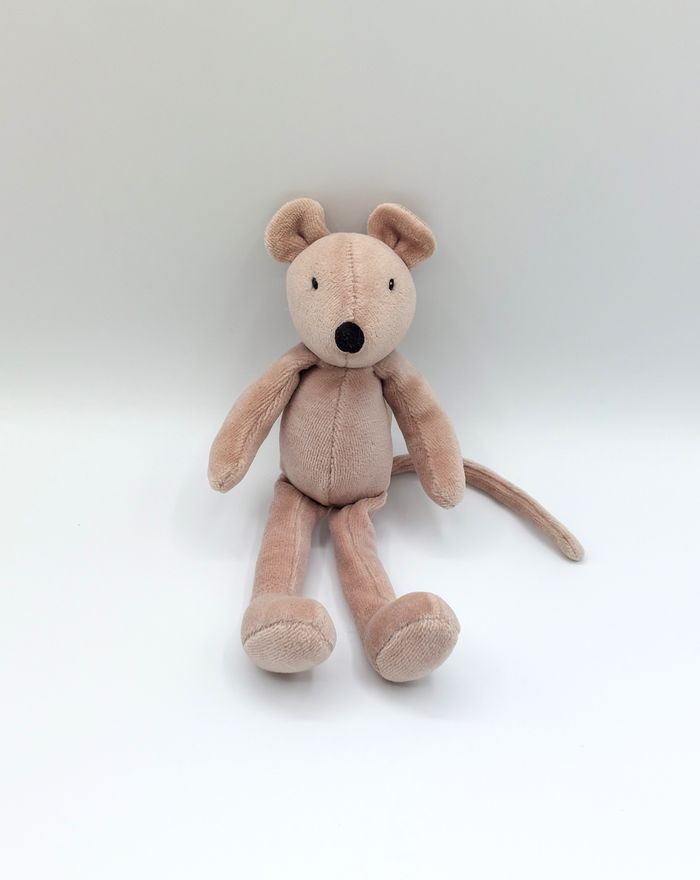 Peluche doudou souris beige Moulin Roty 22 cm