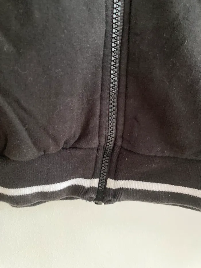 Veste zippé brave soul noir noir broderie oiseaux multicolores - photo numéro 5