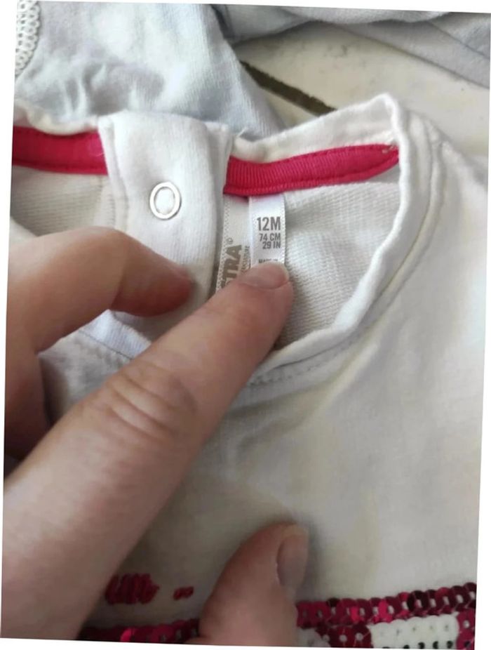 Lot 5 tee shirts manches longues 12mois - photo numéro 3