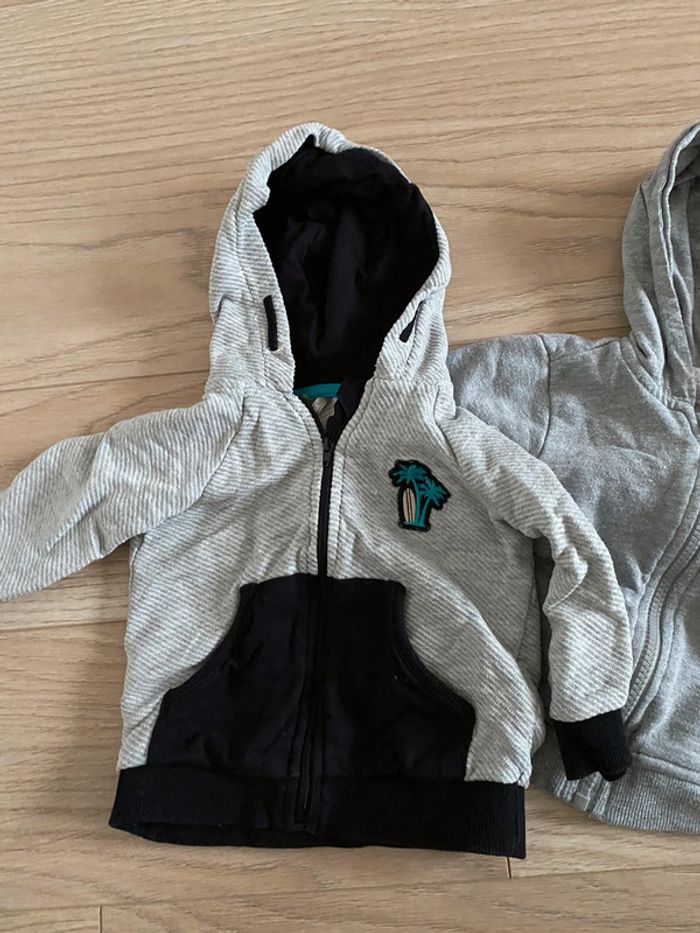 Lot de 3 gilet sweat zippé 6 mois orchestra - photo numéro 2