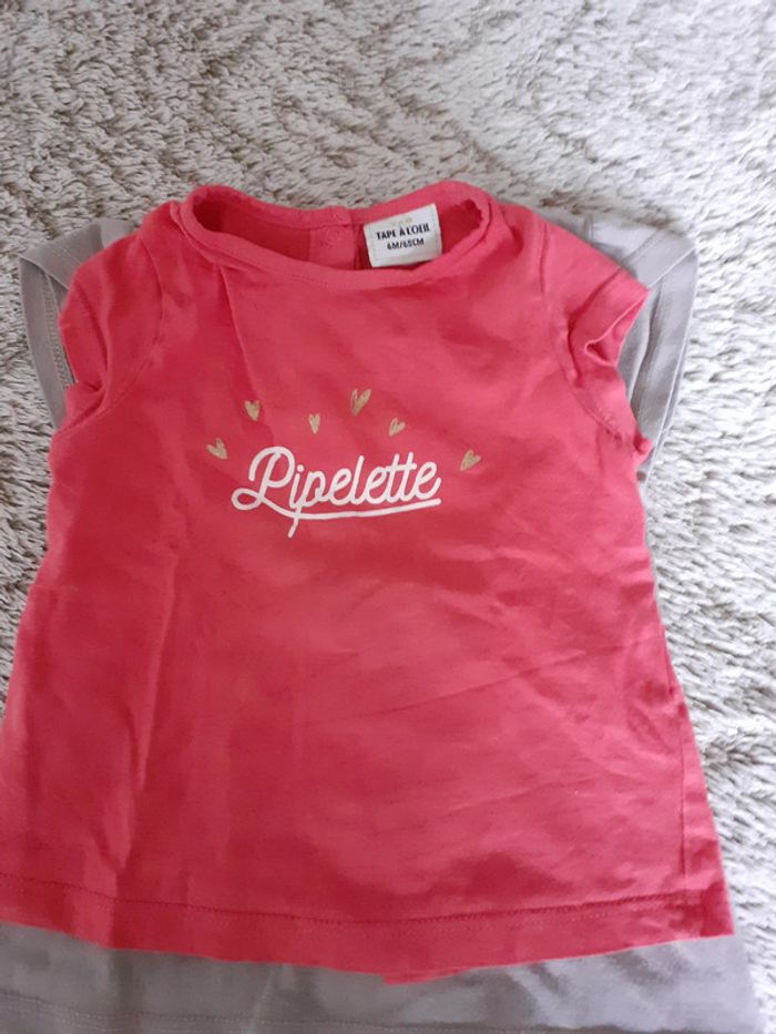 Lot de 6 t-shirts manches courtes 6 mois - photo numéro 4