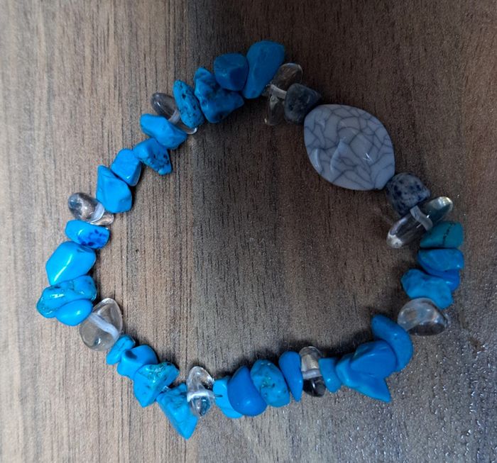 Bracelet pierres bleues
