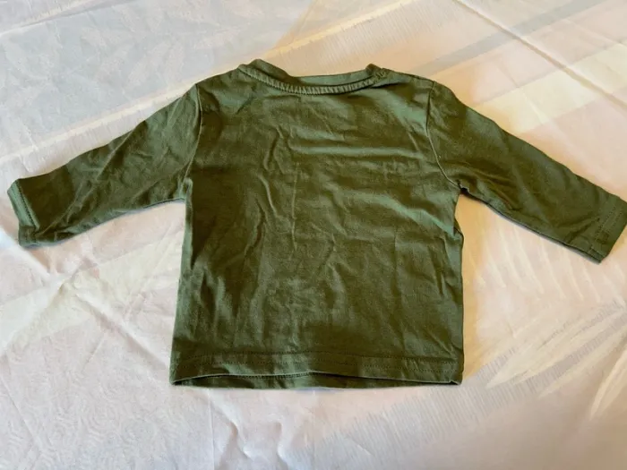 Teeshirt manches longues kaki bébé Primark - 0/3 mois - photo numéro 5