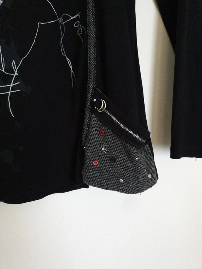 Top original manches longues strass - photo numéro 3