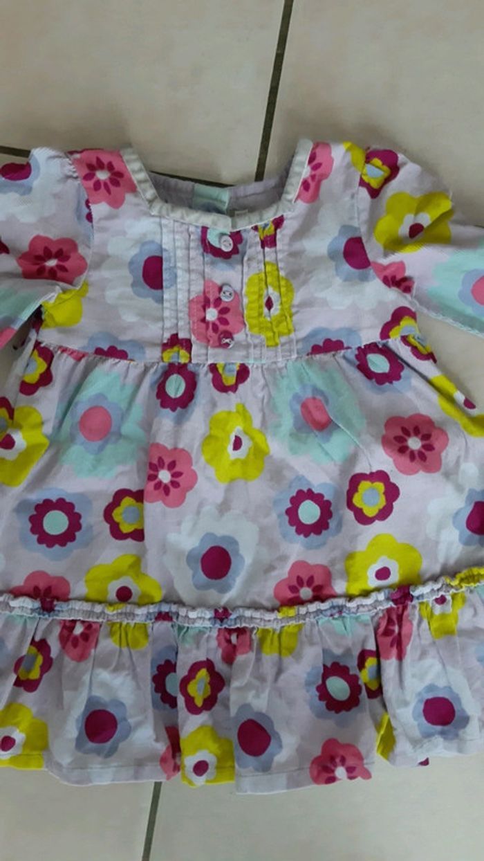 Robe à fleur manche longue fille - photo numéro 2