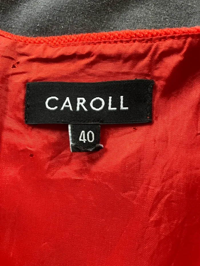 Robe courte corail Caroll 40 laine - photo numéro 4