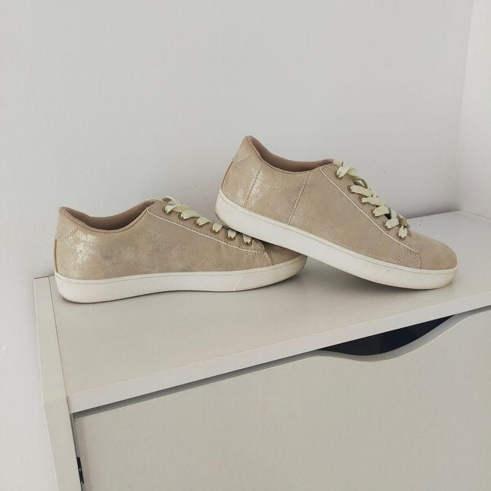 Baskets sneakers femme Chausséa pointure 36 blanc doré - photo numéro 2