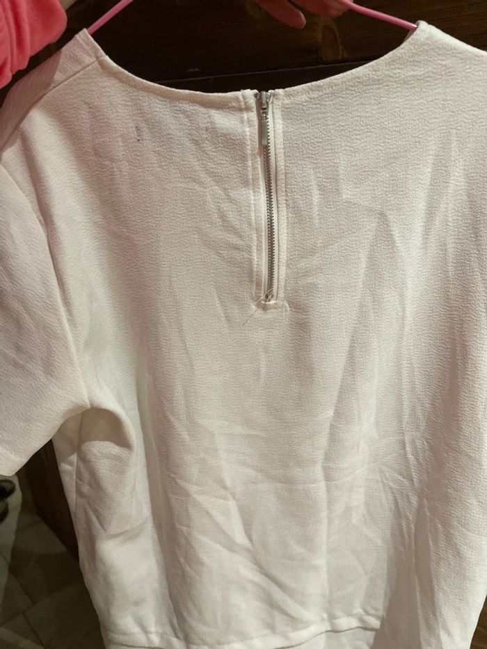 Blouse blanche bi matière - photo numéro 4