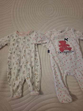Lot 2 pyjama fin fille 1 mois