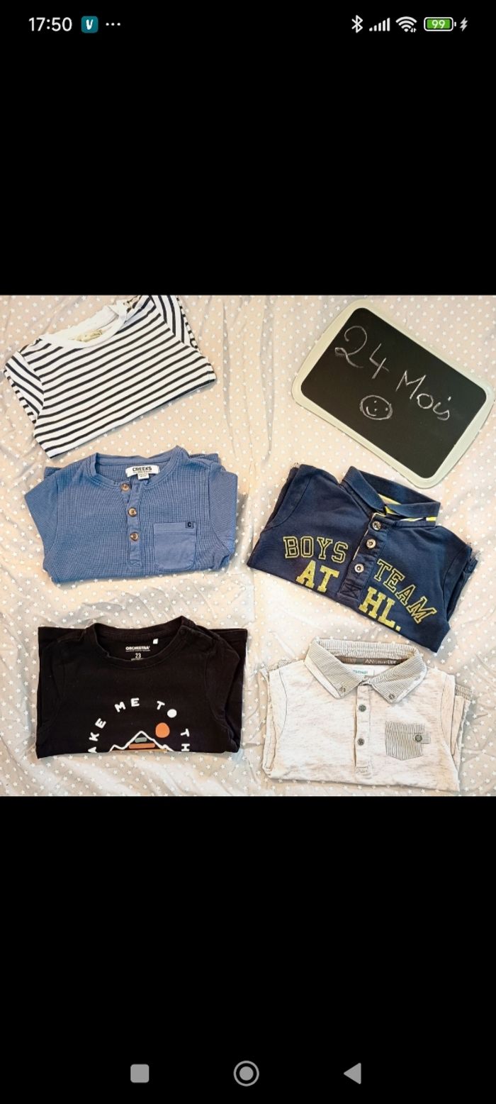 T-shirts manches longues 2 ans