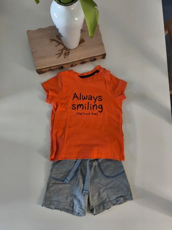 Ensemble short 92cm garcon