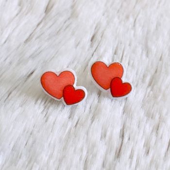Boucles d’oreilles Fait Main Coeur Saint Valentin