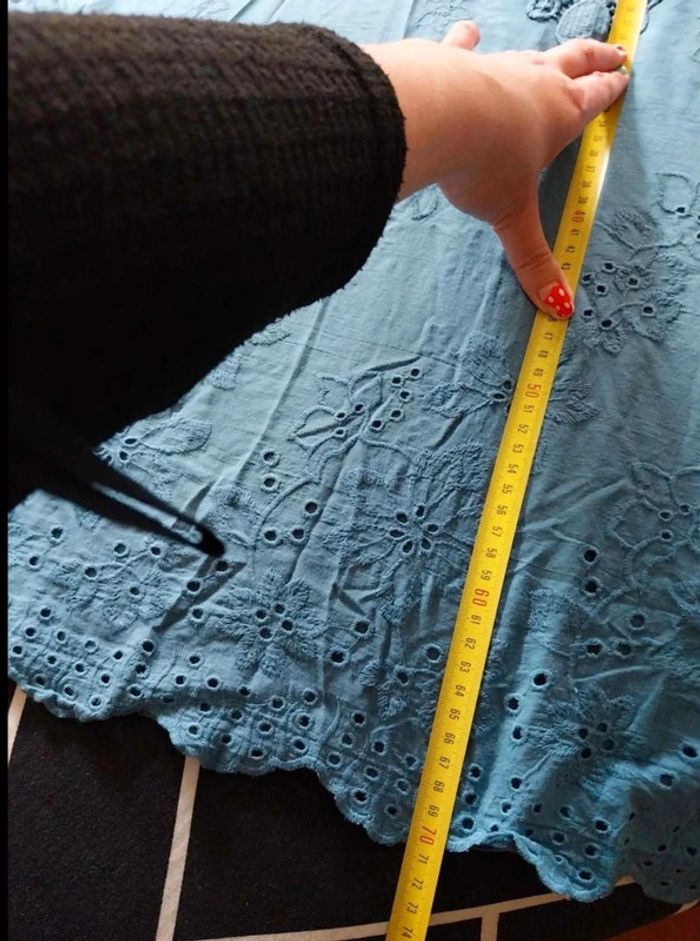 Haut bleu brodé T48 - photo numéro 7