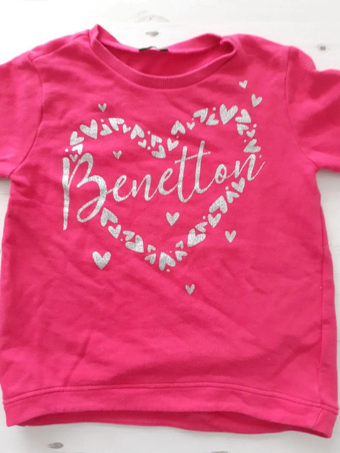 Sweat fille rose 7 / 8 ans Benetton - photo numéro 2
