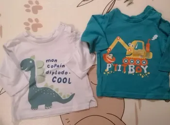 Lot de 2 t-shirt la halle 3 mois