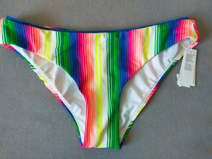 Bas de maillot rayé multicolore – Goldenpoint – Taille 38 - photo numéro 2