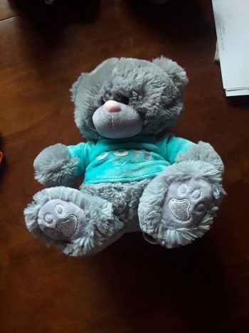 Ours en peluche gris