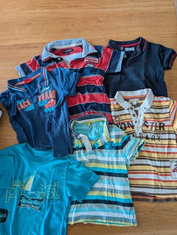 Lot 6 tee-shirt manches courtes 4 ans garçon.