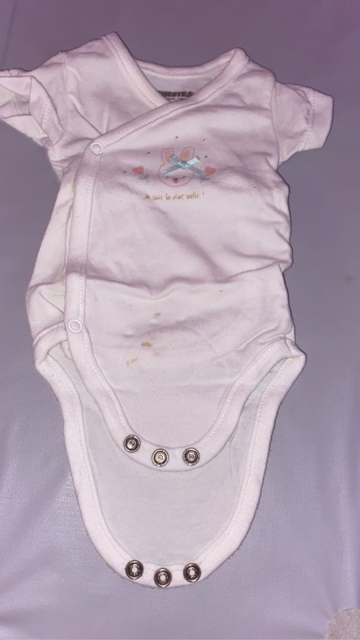 Lot de 4 body fille naissance 0m