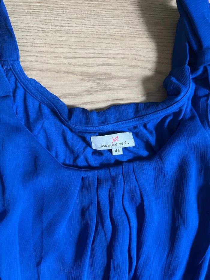 Robe bleu électrique  bon état chic Jacqueline riu 46 - photo numéro 2