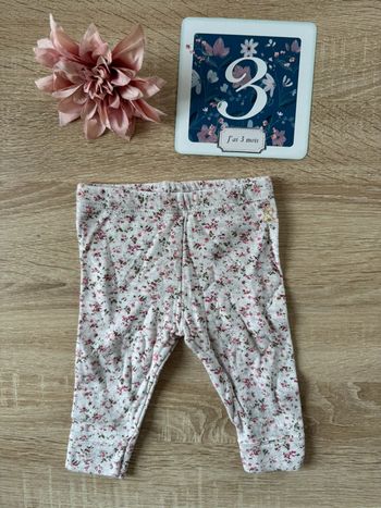 Legging fleuri 3 mois Petit Bateau BE