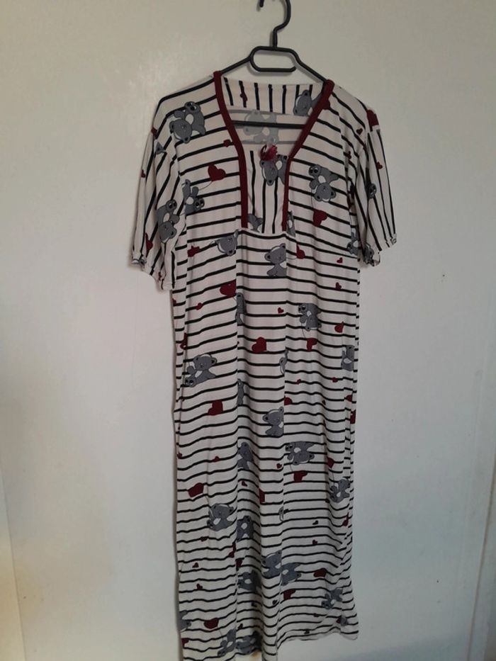 Robe pyjamas coeur nounours fluide 💢 - photo numéro 3