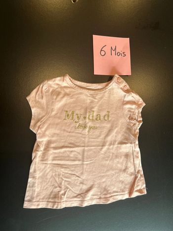 Teeshirt manche courte rose pale