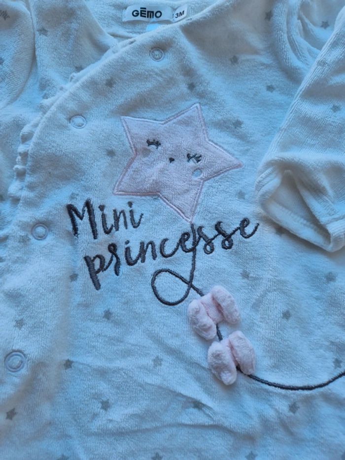 Pyjama grenouillère dors-bien Gémo 3 mois en velours - photo numéro 6