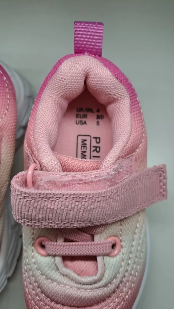 💚Baskets fille rose dégradé – scratch & lacets – T. 21/22 - photo numéro 4
