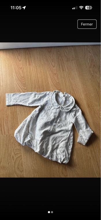 Robe blanche orchestra taille 6 mois fille 