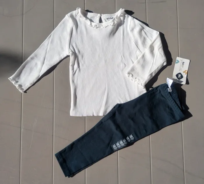Ensemble Tee-shirt ML + legging neuf