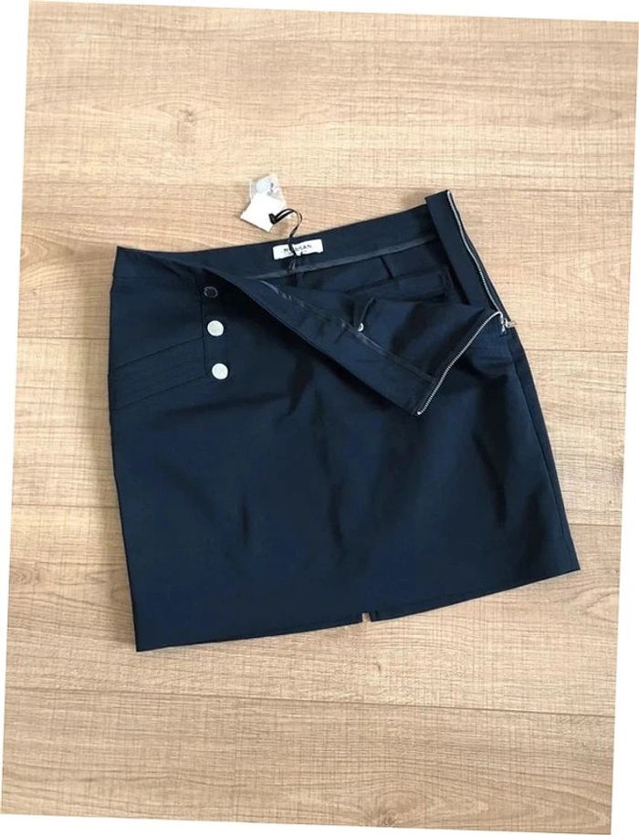 Jupe bleue marine neuve Morgan taille 40 (taille petit) - photo numéro 13