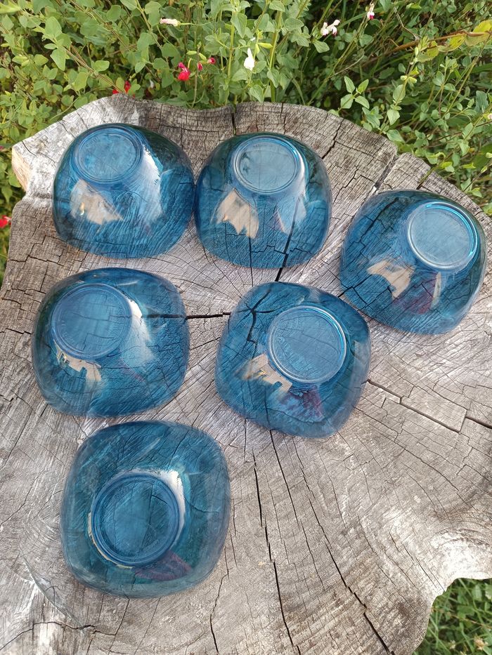 6 coupelles vintage bleues ni - photo numéro 3
