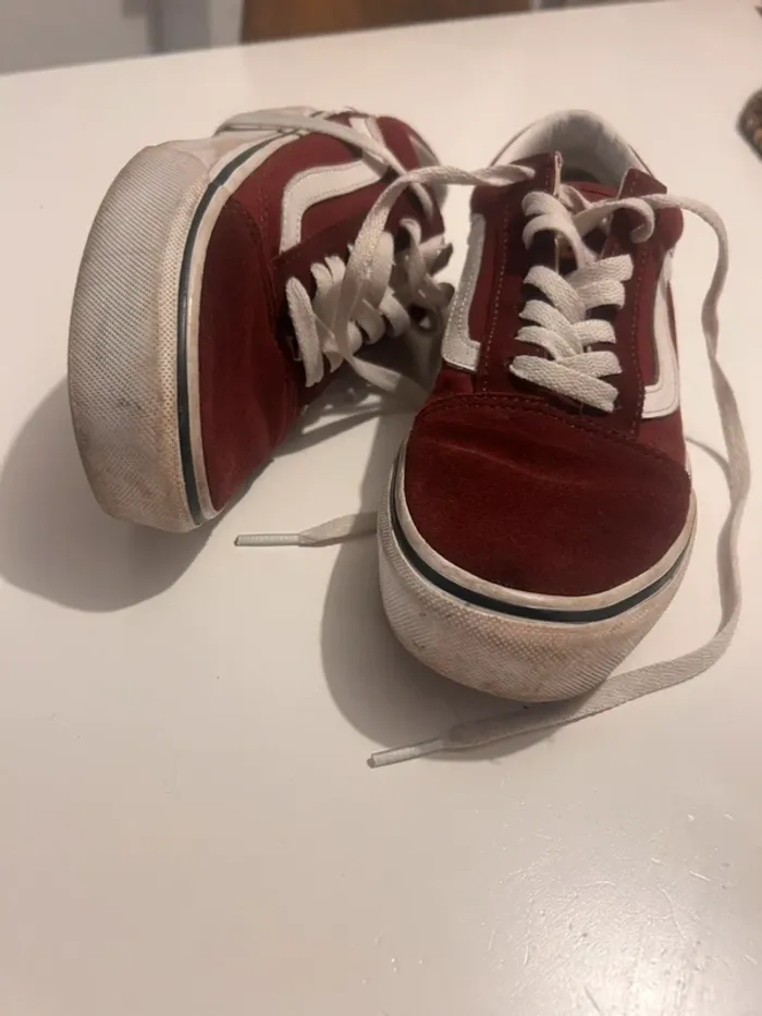 Vans Old Skool Plate-forme p36 bordeaux - photo numéro 2