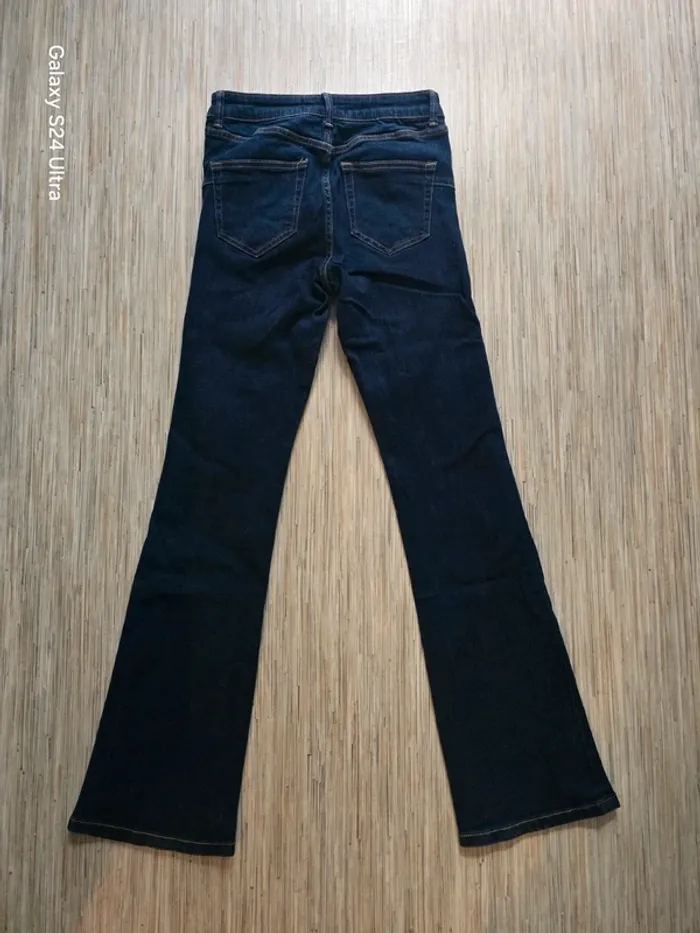 Jean bootcut bleu marine - Zara - Taille 36 - photo numéro 4