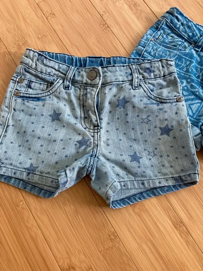 6 ans - Lot de 2 shorty en jeans imprimé funy et sympa - photo numéro 2