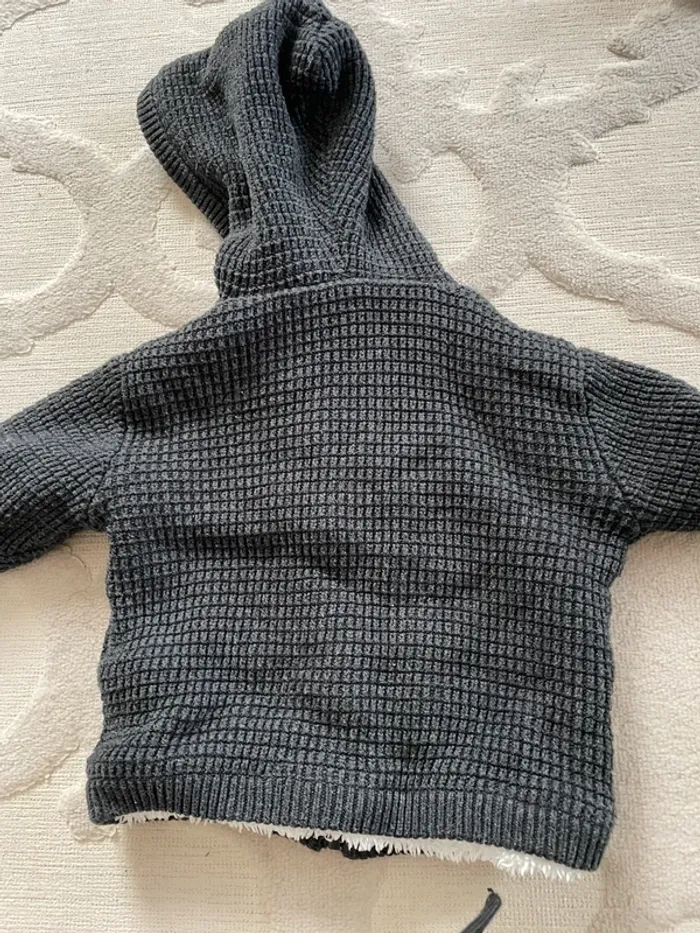 Gilet tout doux à l’intérieur chaud à capuche bout chou - photo numéro 4