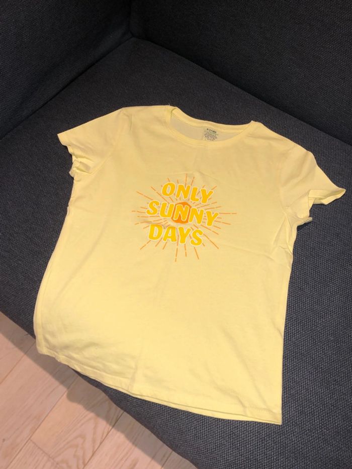 T shirt jaune xxs 12 ans