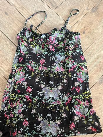 Débardeur noir fleuri Naf Naf femme