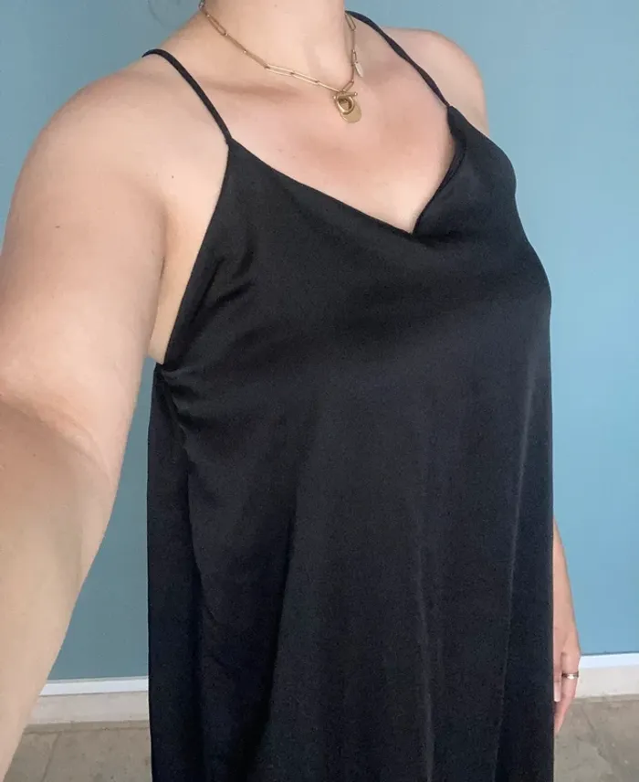 Robe Longue Noire à Bretelles Croisées Easyclothes TU - photo numéro 2