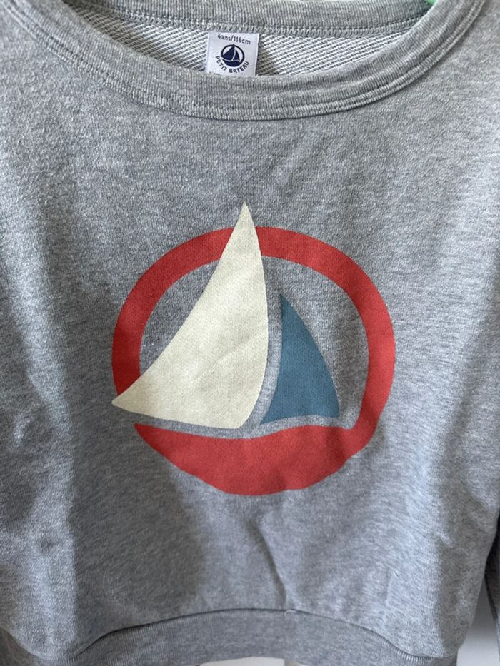 Sweat petit bateau 6 ans - photo numéro 4
