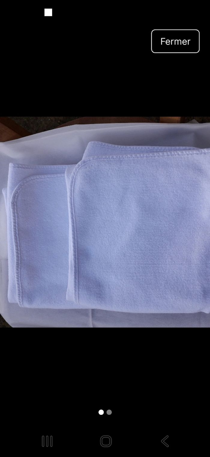 Lot de 2 couvertures coton