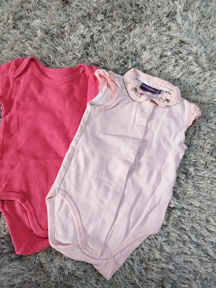 Lot de body bébé fille manche courte été 6 mois sergent major