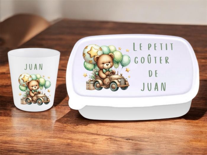 Le set goûter personnalisé (gobelet + boîte à goûter) - photo numéro 4